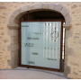 porte d'entrée en verre trempé avec décor en sérigraphie Seristal image