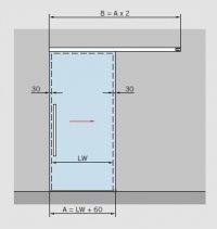 Muto L80 dimensions porte et coulissant