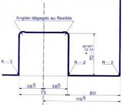 Encoche 61 pour serrure basse 1358