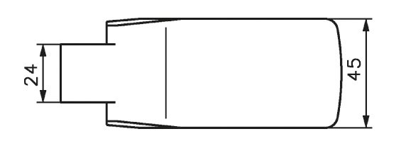 Paumelle verticale avec fiche pour porte clarit en verre