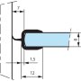 Joint translucide pour parois de douche 1801