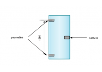verres trempés pour portes standard sur paumelles
